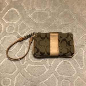 Brown Coach Wristlet